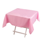 Premium Polyester 54"x54" Square Tablecloth Pink - Stain and Wrinkle - Resistant 220GSM Table Cover - Bell Racket Store