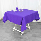Premium Polyester 54"x54" Square Tablecloth Purple - 220GSM Stain and Wrinkle - Resistant Table Cover - Bell Racket Store
