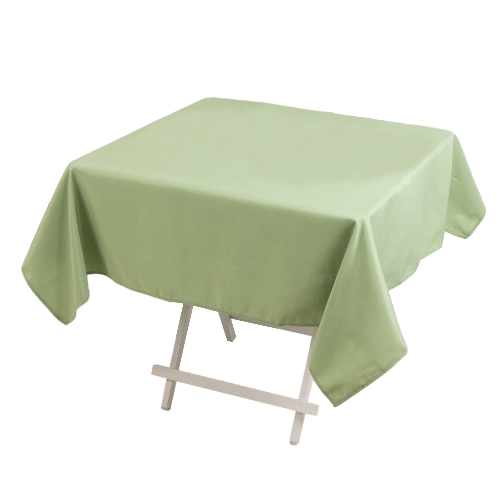 Premium Polyester 54"x54" Square Tablecloth Sage Green - Stain and Wrinkle - Resistant 220GSM Table Cover - Bell Racket Store