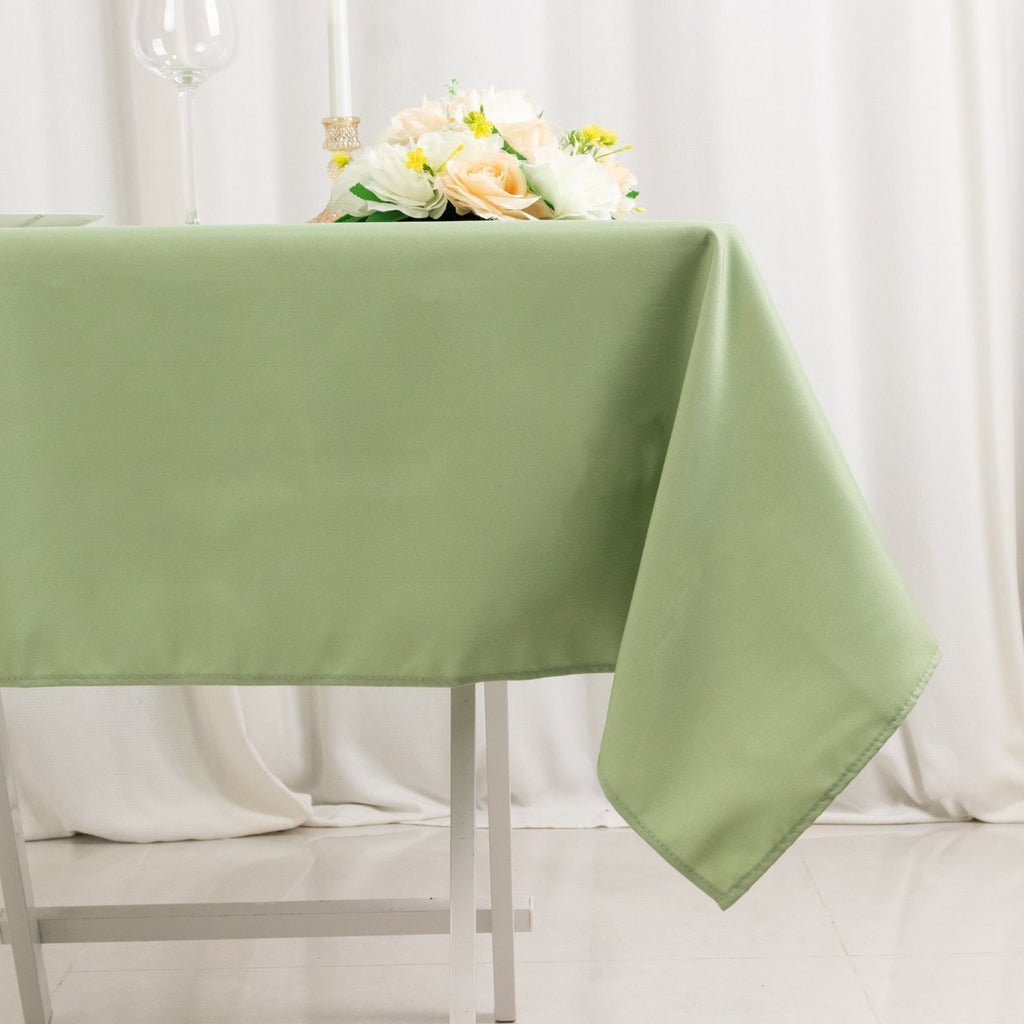Premium Polyester 54"x54" Square Tablecloth Sage Green - Stain and Wrinkle - Resistant 220GSM Table Cover - Bell Racket Store