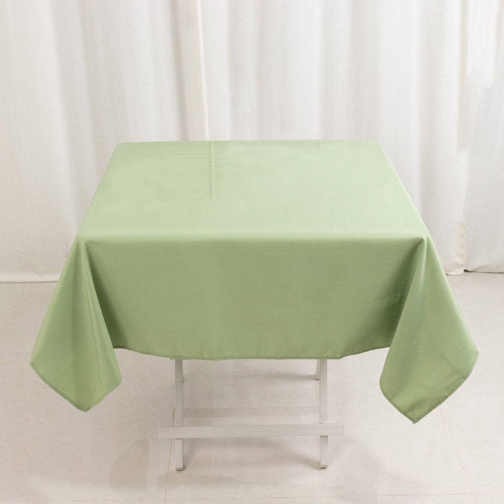 Premium Polyester 54"x54" Square Tablecloth Sage Green - Stain and Wrinkle - Resistant 220GSM Table Cover - Bell Racket Store