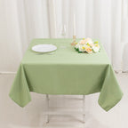 Premium Polyester 54"x54" Square Tablecloth Sage Green - Stain and Wrinkle - Resistant 220GSM Table Cover - Bell Racket Store