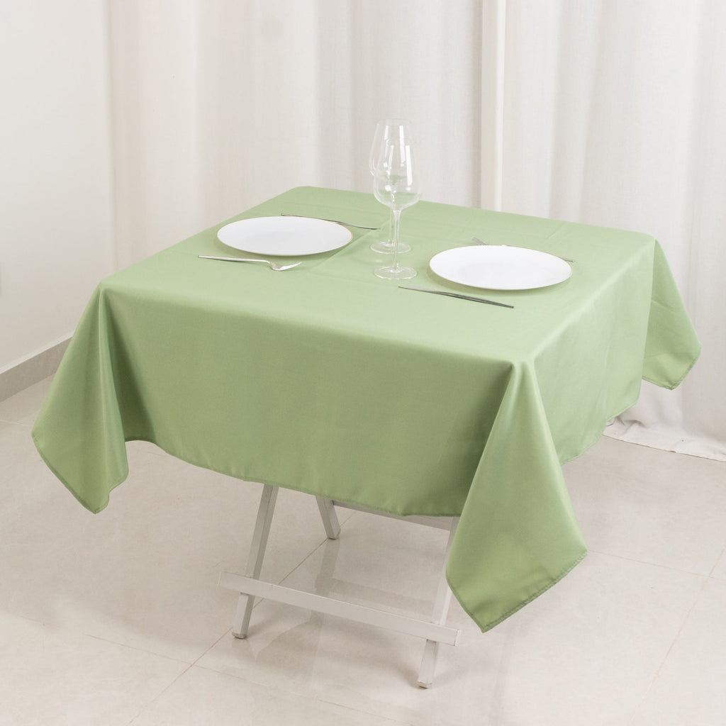 Premium Polyester 54"x54" Square Tablecloth Sage Green - Stain and Wrinkle - Resistant 220GSM Table Cover - Bell Racket Store
