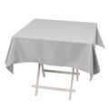 Premium Polyester 54"x54" Square Tablecloth Silver - Stain and Wrinkle - Resistant 220GSM Table Cover - Bell Racket Store