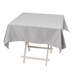 Premium Polyester 54"x54" Square Tablecloth Silver - Stain and Wrinkle - Resistant 220GSM Table Cover - Bell Racket Store