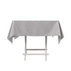 Premium Polyester 54"x54" Square Tablecloth Silver - Stain and Wrinkle - Resistant 220GSM Table Cover - Bell Racket Store