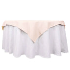Premium Polyester 54"x54" Table Overlay Square Tablecloth Blush - Stain and Wrinkle - Resistant 220GSM Table Topper - Bell Racket Store