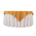Premium Polyester 54"x54" Table Overlay Square Tablecloth Gold - Stain and Wrinkle - Resistant 220GSM Finish for Weddings & Events - Bell Racket Store