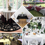 Premium Polyester 54"x54" Table Overlay Square Tablecloth Sage Green - Stain and Wrinkle - Resistant 220GSM Table Topper - Bell Racket Store