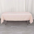 Premium Polyester 60"x102" Rectangle Tablecloth Blush - Durable 220GSM Wrinkle - Resistant Table Cover - Bell Racket Store