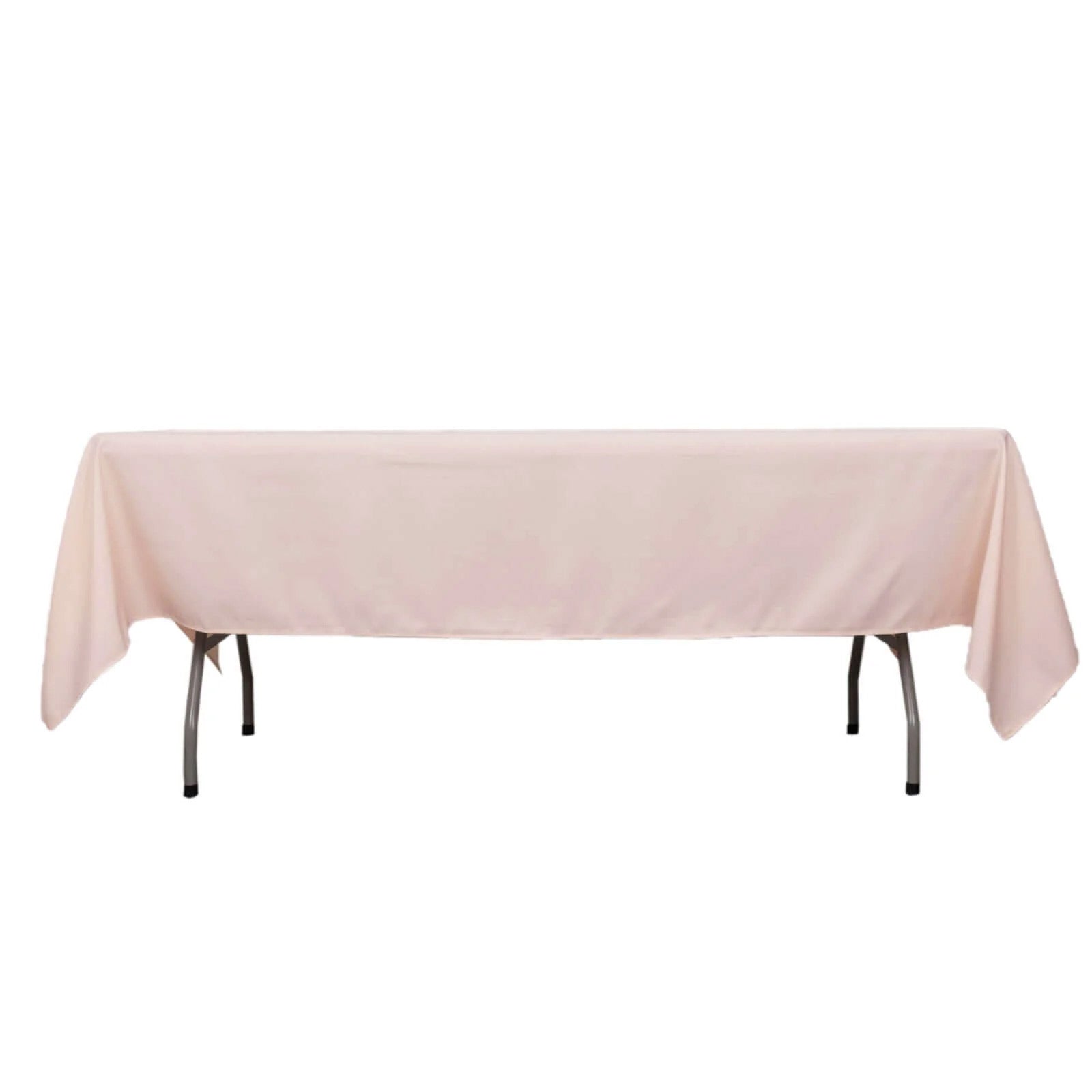 Premium Polyester 60"x102" Rectangle Tablecloth Blush - Durable 220GSM Wrinkle - Resistant Table Cover - Bell Racket Store