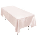 Premium Polyester 60"x102" Rectangle Tablecloth Blush - Durable 220GSM Wrinkle - Resistant Table Cover - Bell Racket Store