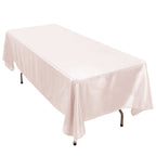 Premium Polyester 60"x102" Rectangle Tablecloth Blush - Durable 220GSM Wrinkle - Resistant Table Cover - Bell Racket Store