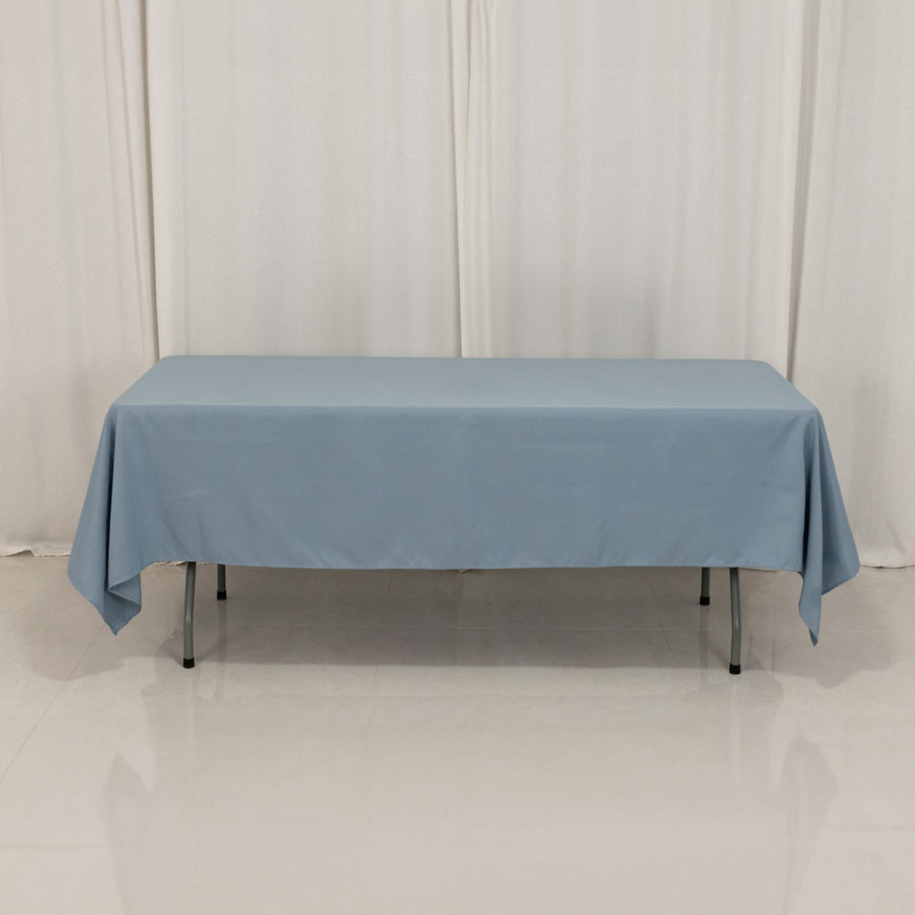 Premium Polyester 60"x102" Rectangle Tablecloth Dusty Blue - Durable 220GSM Wrinkle - Resistant Table Cover - Bell Racket Store