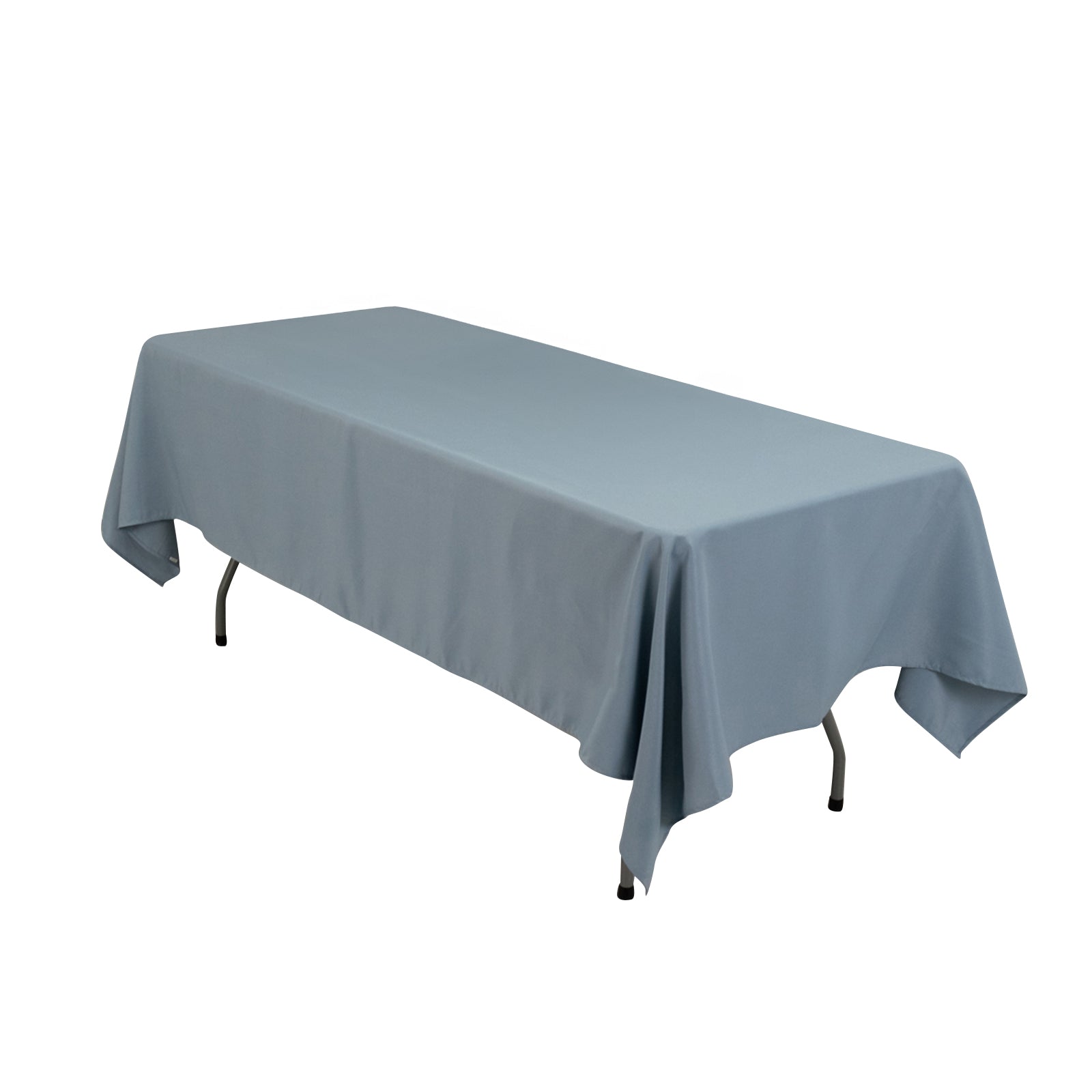 Premium Polyester 60"x102" Rectangle Tablecloth Dusty Blue - Durable 220GSM Wrinkle - Resistant Table Cover - Bell Racket Store