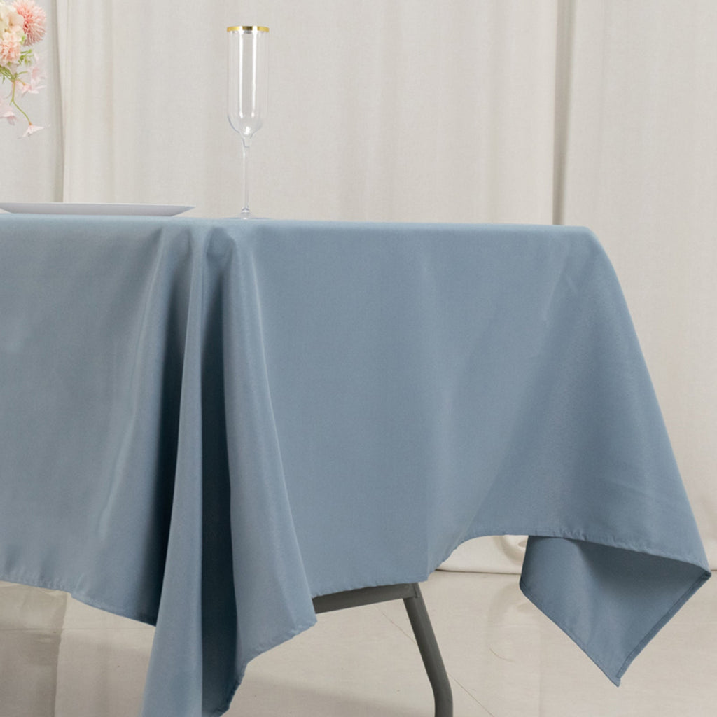 Premium Polyester 60"x102" Rectangle Tablecloth Dusty Blue - Durable 220GSM Wrinkle - Resistant Table Cover - Bell Racket Store