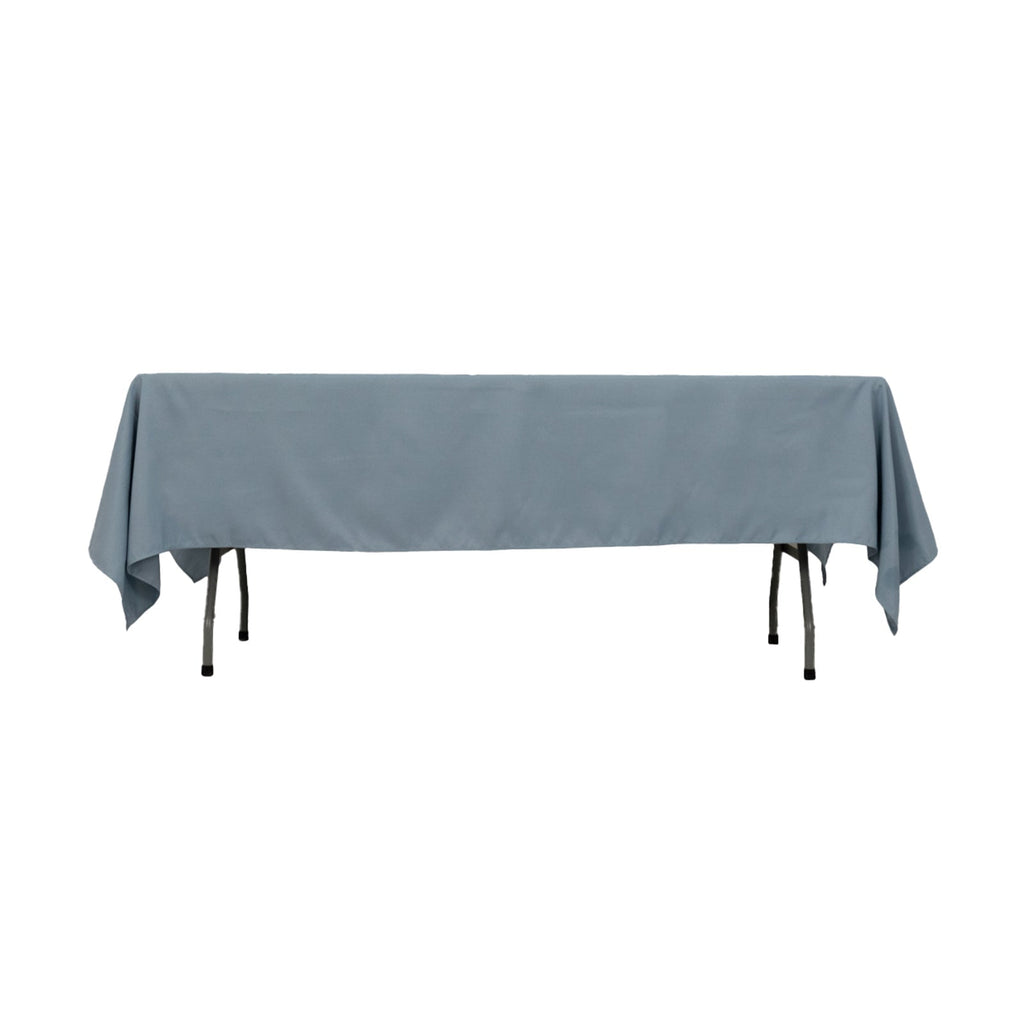 Premium Polyester 60"x102" Rectangle Tablecloth Dusty Blue - Durable 220GSM Wrinkle - Resistant Table Cover - Bell Racket Store