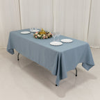 Premium Polyester 60"x102" Rectangle Tablecloth Dusty Blue - Durable 220GSM Wrinkle - Resistant Table Cover - Bell Racket Store