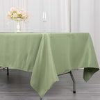 Premium Polyester 60"x102" Rectangle Tablecloth Dusty Sage Green - Durable 220GSM Wrinkle - Resistant Table Cover - Bell Racket Store