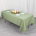 Premium Polyester 60"x102" Rectangle Tablecloth Dusty Sage Green - Durable 220GSM Wrinkle - Resistant Table Cover - Bell Racket Store