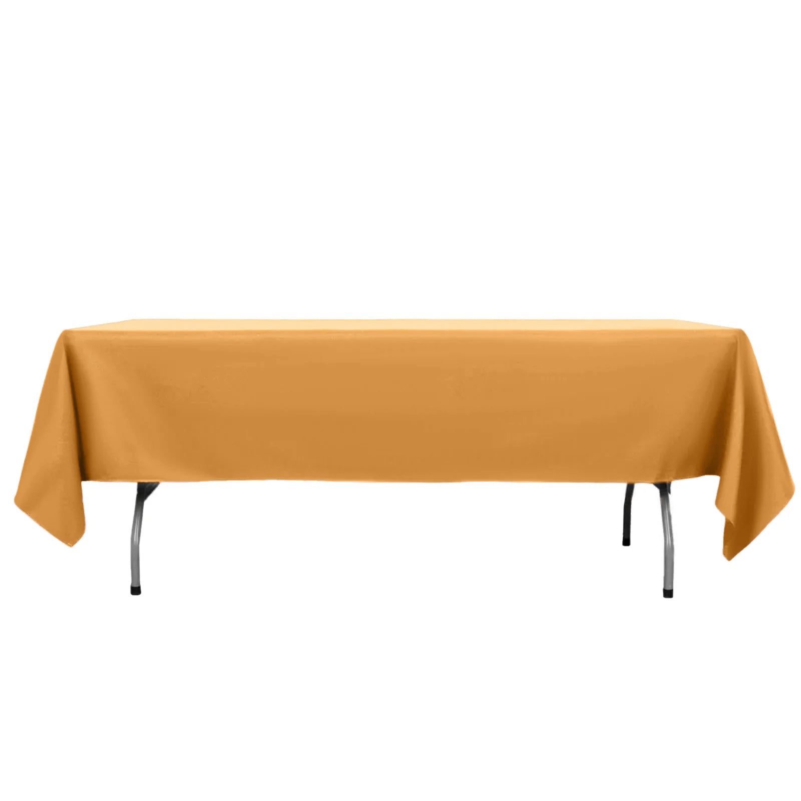 Premium Polyester 60"x102" Rectangle Tablecloth Gold - Durable 220GSM Wrinkle - Resistant Table Cover - Bell Racket Store