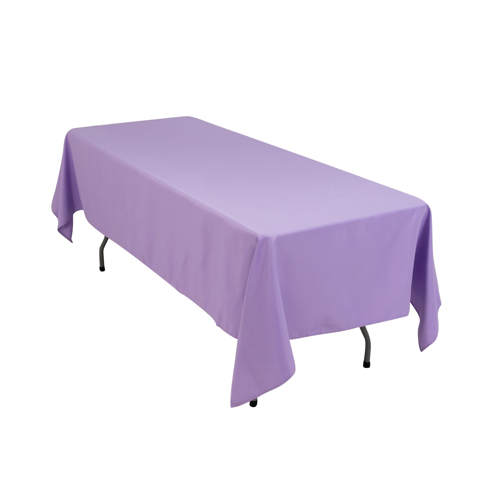 Premium Polyester 60"x102" Rectangle Tablecloth Lavender Lilac - Durable 220GSM Wrinkle - Resistant Table Cover - Bell Racket Store