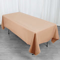 Premium Polyester 60"x102" Rectangle Tablecloth Nude - Durable 220GSM Wrinkle - Resistant Table Cover - Bell Racket Store