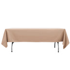 Premium Polyester 60"x102" Rectangle Tablecloth Nude - Durable 220GSM Wrinkle - Resistant Table Cover - Bell Racket Store