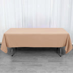 Premium Polyester 60"x102" Rectangle Tablecloth Nude - Durable 220GSM Wrinkle - Resistant Table Cover - Bell Racket Store