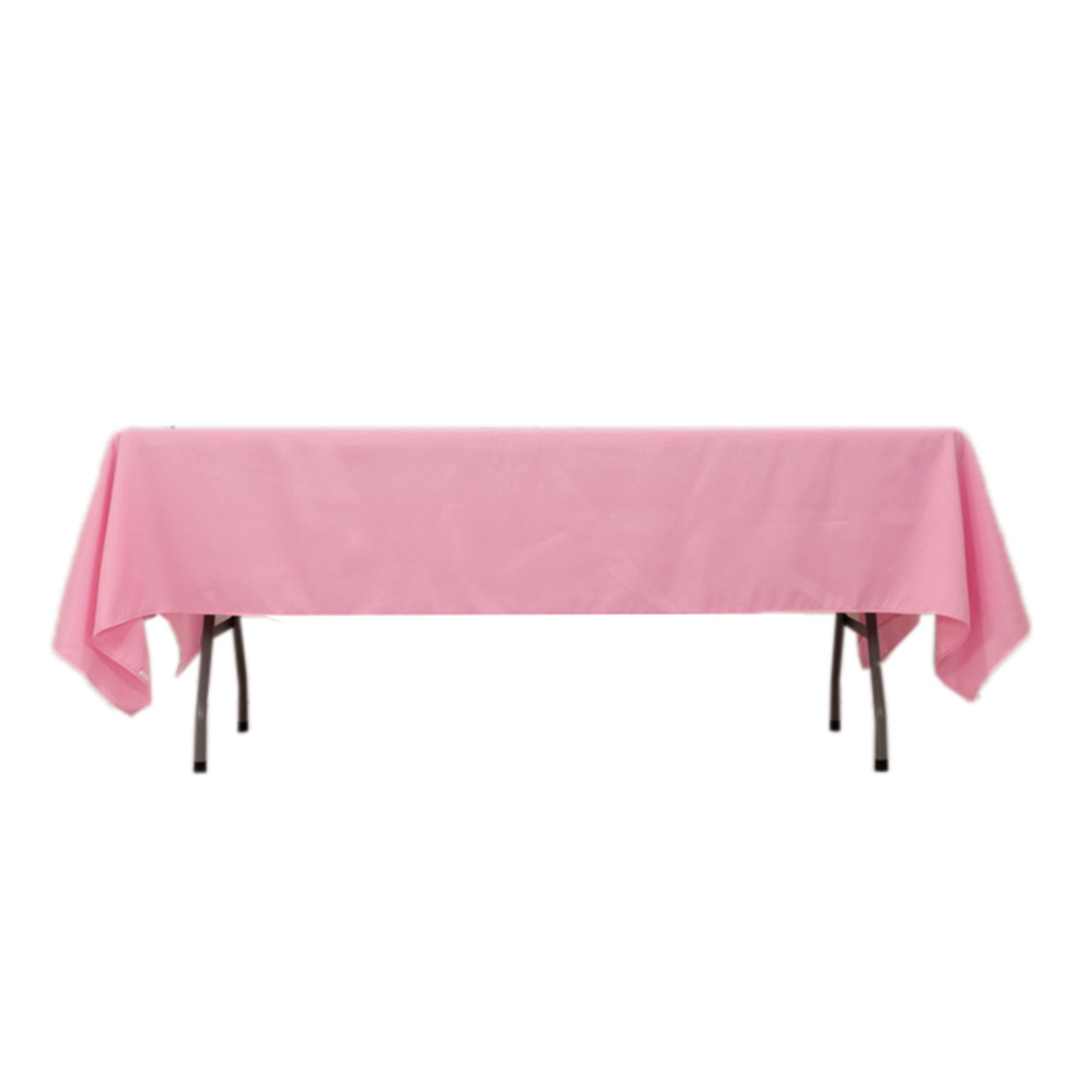 Premium Polyester 60"x102" Rectangle Tablecloth Pink - Durable 220GSM Wrinkle - Resistant Table Cover - Bell Racket Store