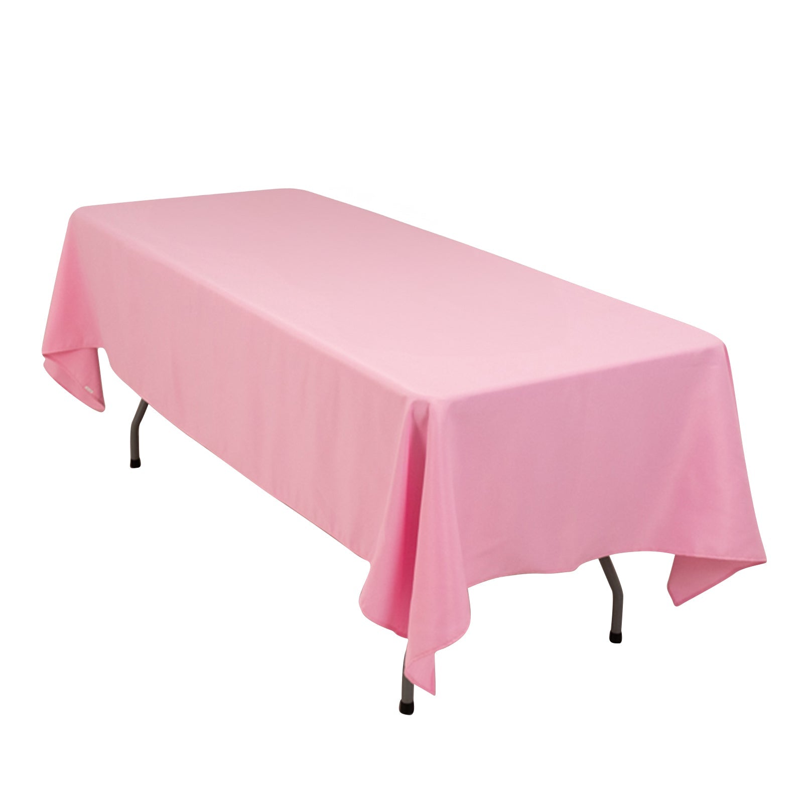 Premium Polyester 60"x102" Rectangle Tablecloth Pink - Durable 220GSM Wrinkle - Resistant Table Cover - Bell Racket Store
