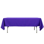 Premium Polyester 60"x102" Rectangle Tablecloth Purple - Durable 220GSM Wrinkle - Resistant Table Cover - Bell Racket Store