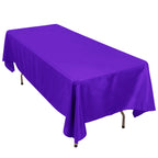 Premium Polyester 60"x102" Rectangle Tablecloth Purple - Durable 220GSM Wrinkle - Resistant Table Cover - Bell Racket Store