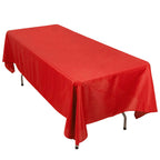 Premium Polyester 60"x102" Rectangle Tablecloth Red - Durable 220GSM Wrinkle - Resistant Table Cover - Bell Racket Store