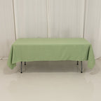 Premium Polyester 60"x102" Rectangle Tablecloth Sage Green - Durable 220GSM Wrinkle - Resistant Table Cover - Bell Racket Store