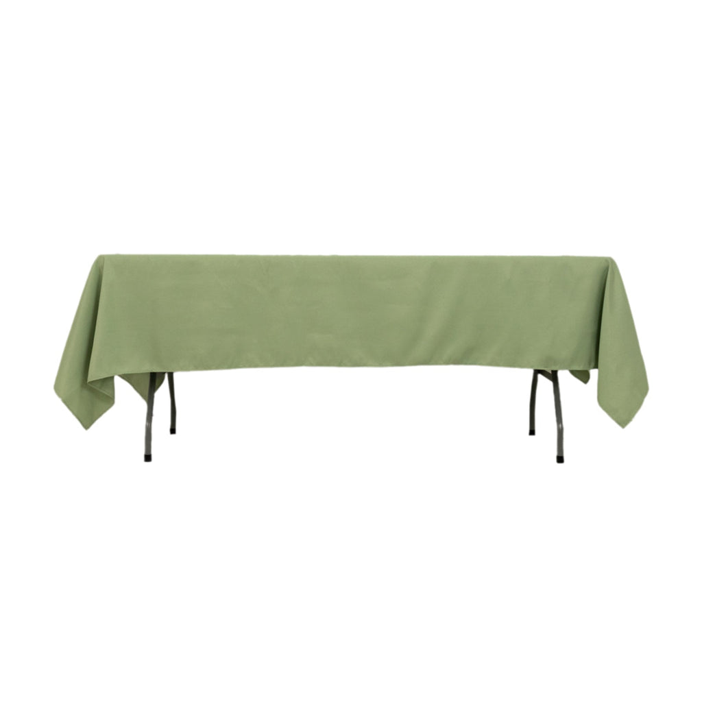 Premium Polyester 60"x102" Rectangle Tablecloth Sage Green - Durable 220GSM Wrinkle - Resistant Table Cover - Bell Racket Store