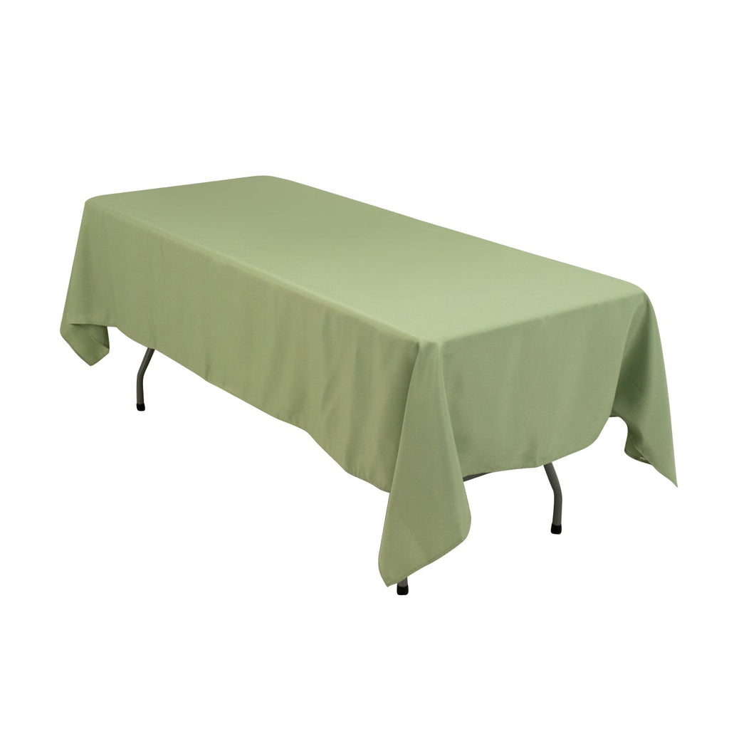 Premium Polyester 60"x102" Rectangle Tablecloth Sage Green - Durable 220GSM Wrinkle - Resistant Table Cover - Bell Racket Store