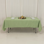 Premium Polyester 60"x102" Rectangle Tablecloth Sage Green - Durable 220GSM Wrinkle - Resistant Table Cover - Bell Racket Store