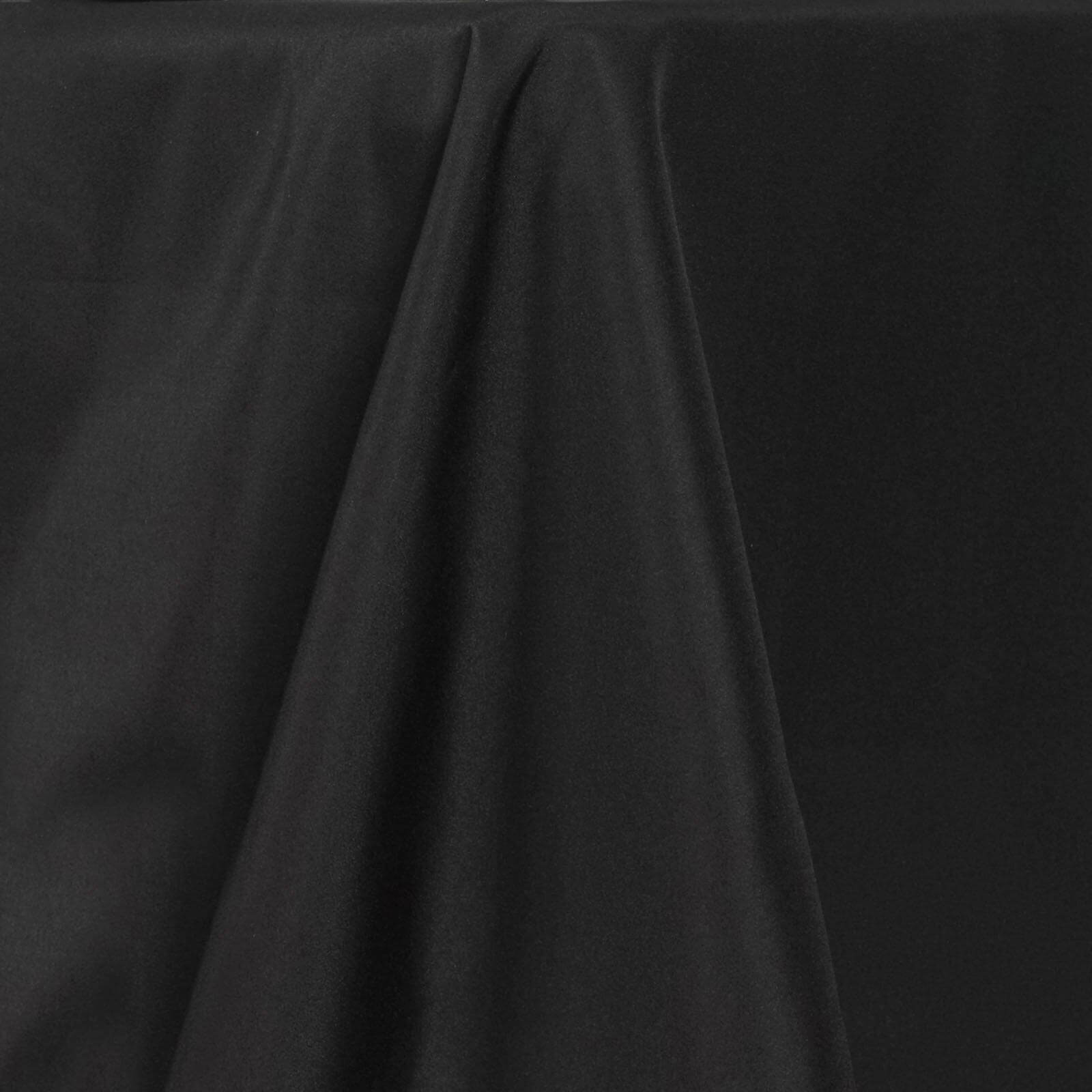 Premium Polyester 60"x126" Rectangle Tablecloth Black - Stain - Resistant 220GSM Finish for Special Events - NestOCart
