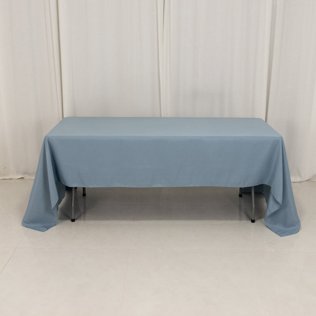 Premium Polyester 60"x126" Rectangle Tablecloth Dusty Blue - Stain - Resistant 220GSM Finish Table Cover - Bell Racket Store