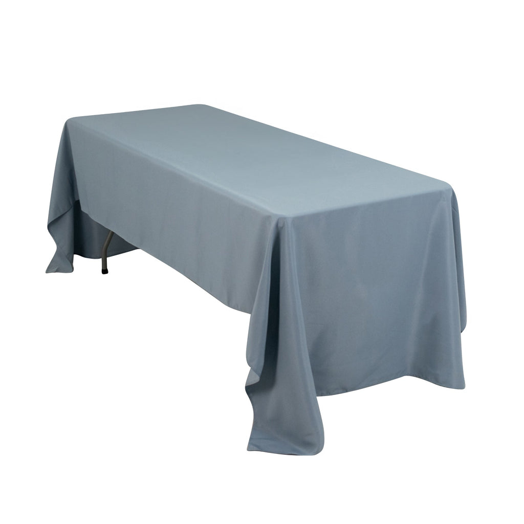 Premium Polyester 60"x126" Rectangle Tablecloth Dusty Blue - Stain - Resistant 220GSM Finish Table Cover - Bell Racket Store
