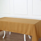 Premium Polyester 60"x126" Rectangle Tablecloth Gold - Stain - Resistant 220GSM Finish Table Cover - Bell Racket Store
