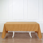 Premium Polyester 60"x126" Rectangle Tablecloth Gold - Stain - Resistant 220GSM Finish Table Cover - Bell Racket Store