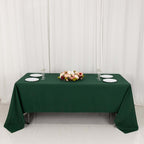 Premium Polyester 60"x126" Rectangle Tablecloth Hunter Emerald Green - Stain - Resistant 220GSM Finish Table Cover - Bell Racket Store