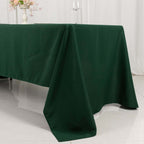 Premium Polyester 60"x126" Rectangle Tablecloth Hunter Emerald Green - Stain - Resistant 220GSM Finish Table Cover - Bell Racket Store