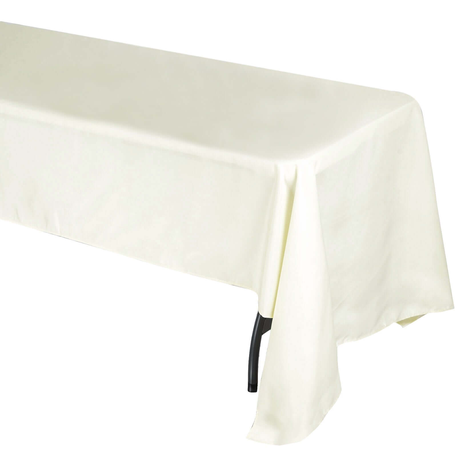 Premium Polyester 60"x126" Rectangle Tablecloth Ivory - Stain - Resistant 220GSM Finish Table Cover - NestOCart