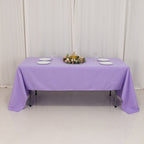 Premium Polyester 60"x126" Rectangle Tablecloth Lavender Lilac - Stain - Resistant 220GSM Finish Table Cover - Bell Racket Store