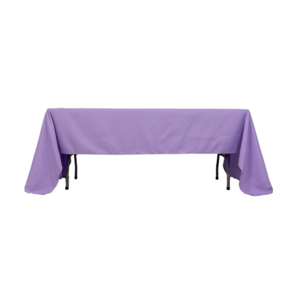 Premium Polyester 60"x126" Rectangle Tablecloth Lavender Lilac - Stain - Resistant 220GSM Finish Table Cover - Bell Racket Store