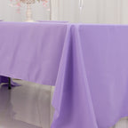 Premium Polyester 60"x126" Rectangle Tablecloth Lavender Lilac - Stain - Resistant 220GSM Finish Table Cover - Bell Racket Store