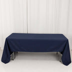 Premium Polyester 60"x126" Rectangle Tablecloth Navy Blue - Stain - Resistant 220GSM Finish Table Cover - Bell Racket Store